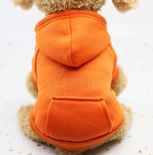 Fashion Winter Dog Coats Soft Cotton Fleece Wear Warm Hoodies With Pocket Candy Color Cute Small cats Puppy Clothing Supplier