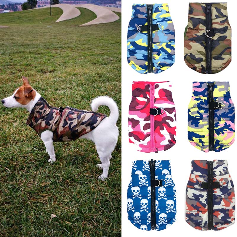 Waterproof Dog Coat Winter Puppy Clothes Camo Pattern Small Dog Jacket Chihuahua Yorkie Clothing petshop ropa para perro XS-L