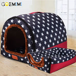 New Warm Dog House Comfortable Print Stars Kennel Mat For Pet Puppy Top Quality Foldable Cat Sleeping Bed cama para cachorro