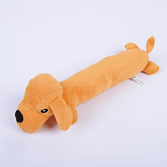 ANSINPARK Pet Dog Cat Funny Fleece Durability Plush Dog Toys Squeak Chew Sound Toy Fit For All Pets Long dog Plush Toys g33