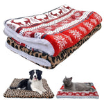 Ultra Fleece Dog Bed Mat Warm Winter Puppy Cat House Kennel Small Medium Large Dogs Beds Christmas Sleeping Blanket Chihuahua