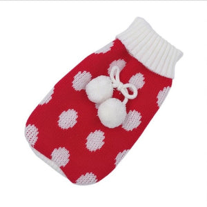 Winter Cartoon Dog Clothes Warm Christmas Sweater For Small Dogs Pet Clothing Coat Knitting Crochet Cloth Jersey Perro 30S1