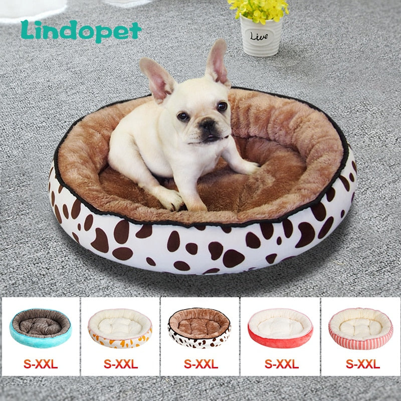 Dog Bed Warming Kennel Washable Pet Floppy Extra Comfy Plush Rim Cushion and Nonslip Bottom dog beds for large  small dogs House