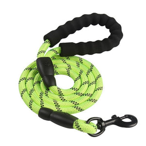 Dog Leash 2m 1.5m Large Dog Reflective Rope Walking Big Dog Collar Strengthen Traction Harness Round Nylon Medium Dog Lead Belt