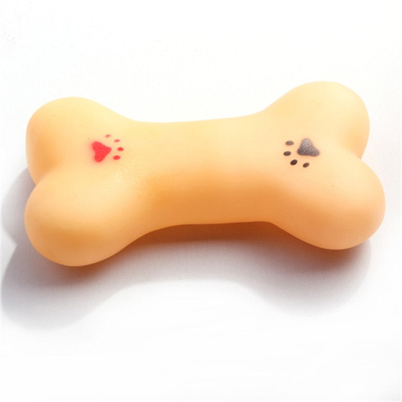 Resistant To Bite Bone Dog Puppy Molars Rubber Ball Play For Teeth Training Thermal Plastic Rubber Pet Dog Toys