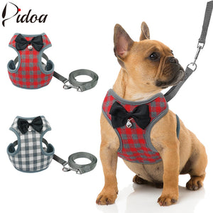 Small Dog Harness and Leash Set Pet Cat Vest Harness With Bowknot Mesh Padded For Small Puppy Dogs Chihuahua Yorkies Pug