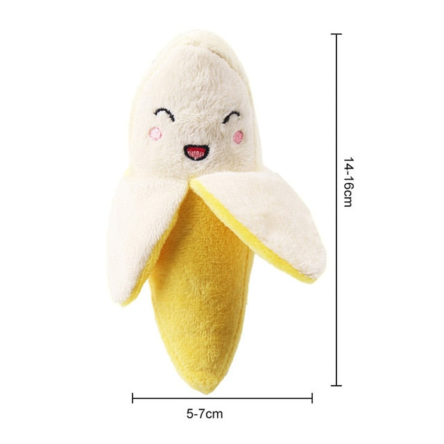 pawstrip 1pc Plush Dog Toys Squeaky Bone Ice Cream Carrot Puppy Chew Toy Interactive Cat Toys Pet Dog Sound Toys For Small Dogs