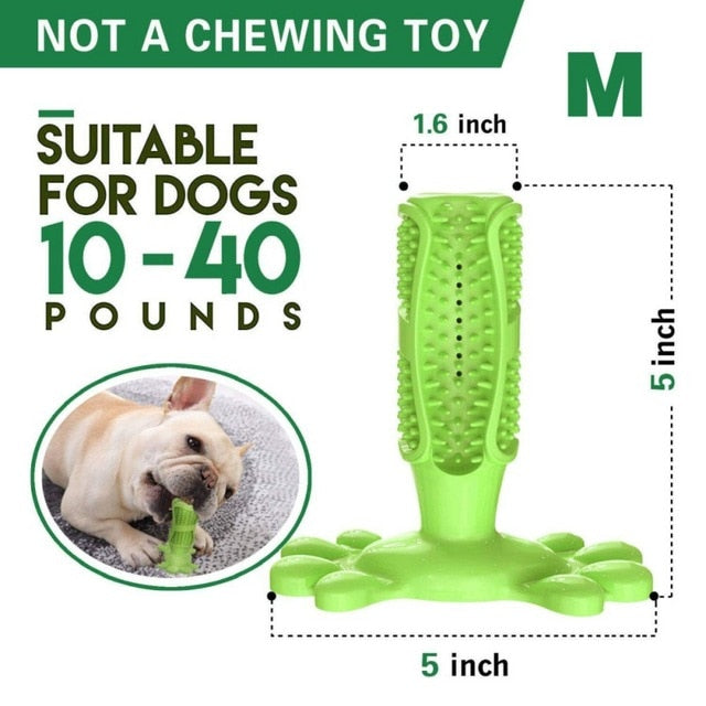 Pet Dog Toothbrush Chew Toy Doggy Brush Stick Soft Rubber Teeth Cleaning Dot Massage Toothpaste for Small dogs Pets Toothbrushes