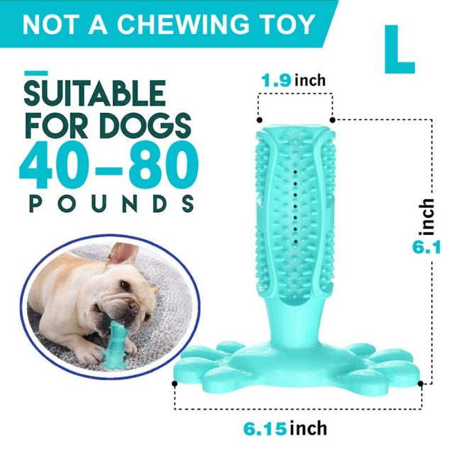 Pet Dog Toothbrush Chew Toy Doggy Brush Stick Soft Rubber Teeth Cleaning Dot Massage Toothpaste for Small dogs Pets Toothbrushes