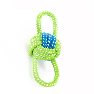 1PC Pet Supply Dog Toys Dogs Chew Teeth Clean Outdoor Training Fun Playing Green Rope Ball Toy For Large Small Dog Cat